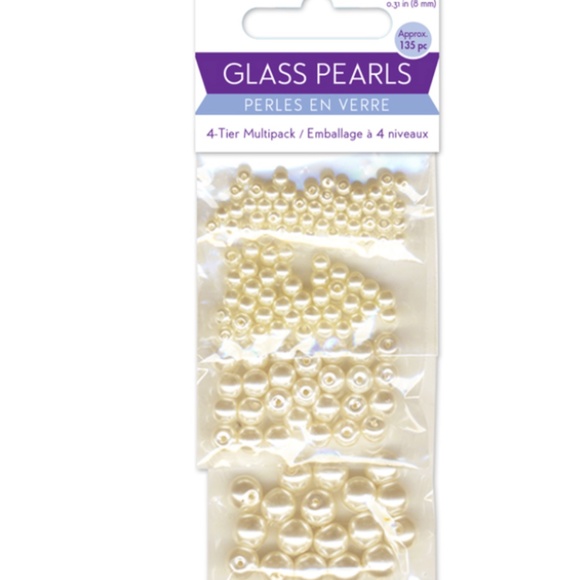 🆕 NEW Pearl Beads: 3/4/6/8mm Glass Fired Pearls Asst A) Pearl Ivory - Picture 2 of 3